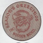 1967 Happy New Year  Busy B s Brand  Fort Worth  Texas  Token  Wooden Nickel