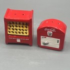 Vintage Coca-cola Ceramic Salt And Pepper Shaker Set Coke Drink Soda Machine