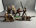 Vtg Barclay Manoil Lot Of 6 Metal Toy Soldier Cast Lead Army Figures Made In Usa