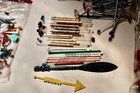 Vintage Swizzle Stick Lot  1930s-1960s  Table Knockers   Glass W paper Look See 