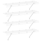 Haushof Closet Shelves Wall Mounted 4-pack 4 Ft X 12in White Wire Shelving Usa