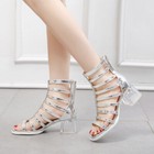 Womens Casual Gladiator Roman Sandals Block Heels Ankle  Boots Open Toe Shoes