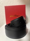 Salvatore Ferragamo Men s Black Dress Belt With Silver Buckle Size 36