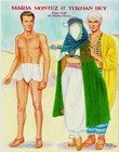 Original  Vintage Uncut Maria Montez   Turhan Bey Paper Dolls By Marilyn Henry