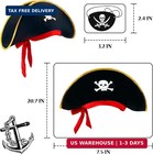 D-fokes 2 Pack Pirate Hats Skull Print Pirate Captain Hats With Eye Patches