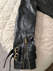 Women s Pure Lambskin Leather Black Motorcycle Jacket Designer Biker Coat Size L