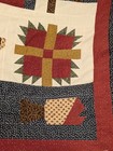 Antique Circa 1870 Hand Sewn King Quilt  Century 13 Stars Schoolhouse Bear Claw 