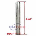 Pair Of Chrome Straight Stack 5  Od X 48    Length Truck 5 Inch Exhaust Pipe