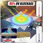 Colourtree Rectangle Square Sun Shade Sail Canopy Fabric Cover Outdoor Patio