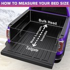6 5ft 4-fold Frp Hard Bed Tonneau Cover For 2014-25 Silverado Sierra 1500