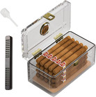 Acrylic Cigar Humidor Box With Hygrometer Humidifier