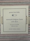 Pottery Barn Baby Kids Montauk Belgian Linen Crib Bed Skirt Pink 16  Drop  79