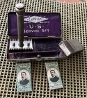 Vintage 1920 Gillette Us Service Set Wwi Era metal Case Open-comb Razor complete