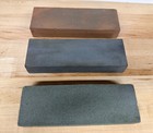 Antique Wooden Box With Three  3  Sharpening Stones