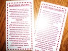 Santisima Muerte Prayer Cards Set Of 2 Red Aspect Card Santa Holy Death     Love