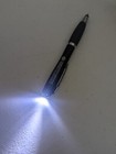 30 Misprint Flashlight Pens Retractable Twist Click Stylus Tip Pen Lot Black Ink