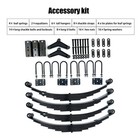For 7000lbs Tandem Trailer Axle Suspension Kit 6 Leaf Springs u-bolt hanger Kit