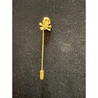 John Henric Gold Skull Crossbones Stick Pin Lapel Hat Pin
