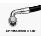 2 Wire 1 4  Hydraulic Hose Assembly  4jic Female Straight X  4jic 90degree 5800