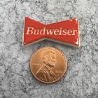 Budweiser Plastic Bowtie Red Logo Company Gift Lapel Pin Tie Tack Vintage