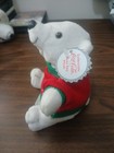 Coca-cola Polar Bear In Sweater Bean Bag Plush 6 Inch