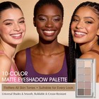 10 Colors Matte Eyeshadow Palette  Neutral Taupe Mauve Grey Brown Eye Shadow For