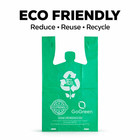 Reusable Grocery Bags 2 25 Mil Heavy Duty Green T-shirt Bags 1 6 Size Bulk