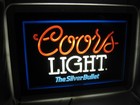 1993 Large Vintage Coors Light Beer Neon Style Lighted Beer Advertising Bar Sign