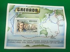 Vintage Emphemera Paper Collectible Grenada  78 James Cook Set  Mnh Stamps 25