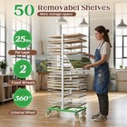 50 Shelves Paint Drying Rack With 4 Locking Casters Heavy Duty Art Storage Rack