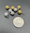 Dollhouse Miniature 1 12  Artisan Silver Gold Glitter Christmas Ornaments