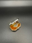 Vintage Est  e Lauder Solid Perfume Compact Silver Tone 1970s Makeup Collectible