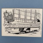Pittsburgh Pcc Trolley Streetcar Art Print Vintage Signed Artist Nevin Robinson