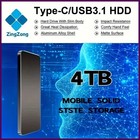 4tb External Ssd Portable Usb-c 3 1 Hard Drive Shockproof Slim Metal