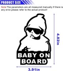 Sticker For Car  Funny Baby Safety Car Signs  Adhesive removable  2pcs White