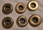 Vintage Metal 6 Buttons Two Thread Hole Design New old Stock  Seamstress Collect