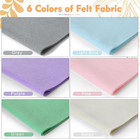 6 Rolls 8 x20  Soft Felt Fabric Sheets  1 6mm Thick  Assorted Earth