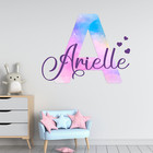 Multiple Font Wall Decor  custom Name   Initial I Baby Girl I Nursery Wall Decal