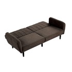 Contemporary Futon Sofa Bed Channeled Tufted Back Usb Port