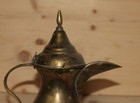 Antique Middle East Hand Made Brass Coffee Tea Pot With Spout