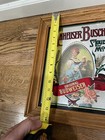 Vtg Budweiser Mirror Sign Beer Advertising Anheuser Busch Collectible Bar Nl