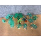 Vintage Plastic Miniature Palm Trees And Foliage Lot For Dioramas 11pc Green