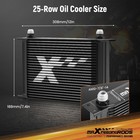 25 Row Engine Oil Cooler 10an Stacked Plate Universal Aluminium Black