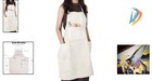 Natural 31  Bib Apron With 3 Pockets - Waterproof  Unisex For Artists   Chefs