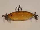 Vintage Heddon Sos Wooden Fishing Lure 2 75  S o s  Antique With 1 Treble Hook
