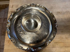 Vtg International Silver Silverplate Relish Dip Plate   heavy  Orante