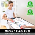 Gosports 40 Inch Table Top Air Hockey Game For Kids - Ac Outlet Powered Motor