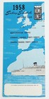 1958 Home Lines Sailing Schedule To Europe Prices Etc Folding Brochure