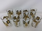 Vintage Mcm Set Of 8 Bar Rx Pharmacy 5 3 4  Highball Glasses