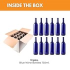 Fastrack - 750ml Blue Wine Bottles  pack Of 12   W5 Cobalt - 12 Bottles  